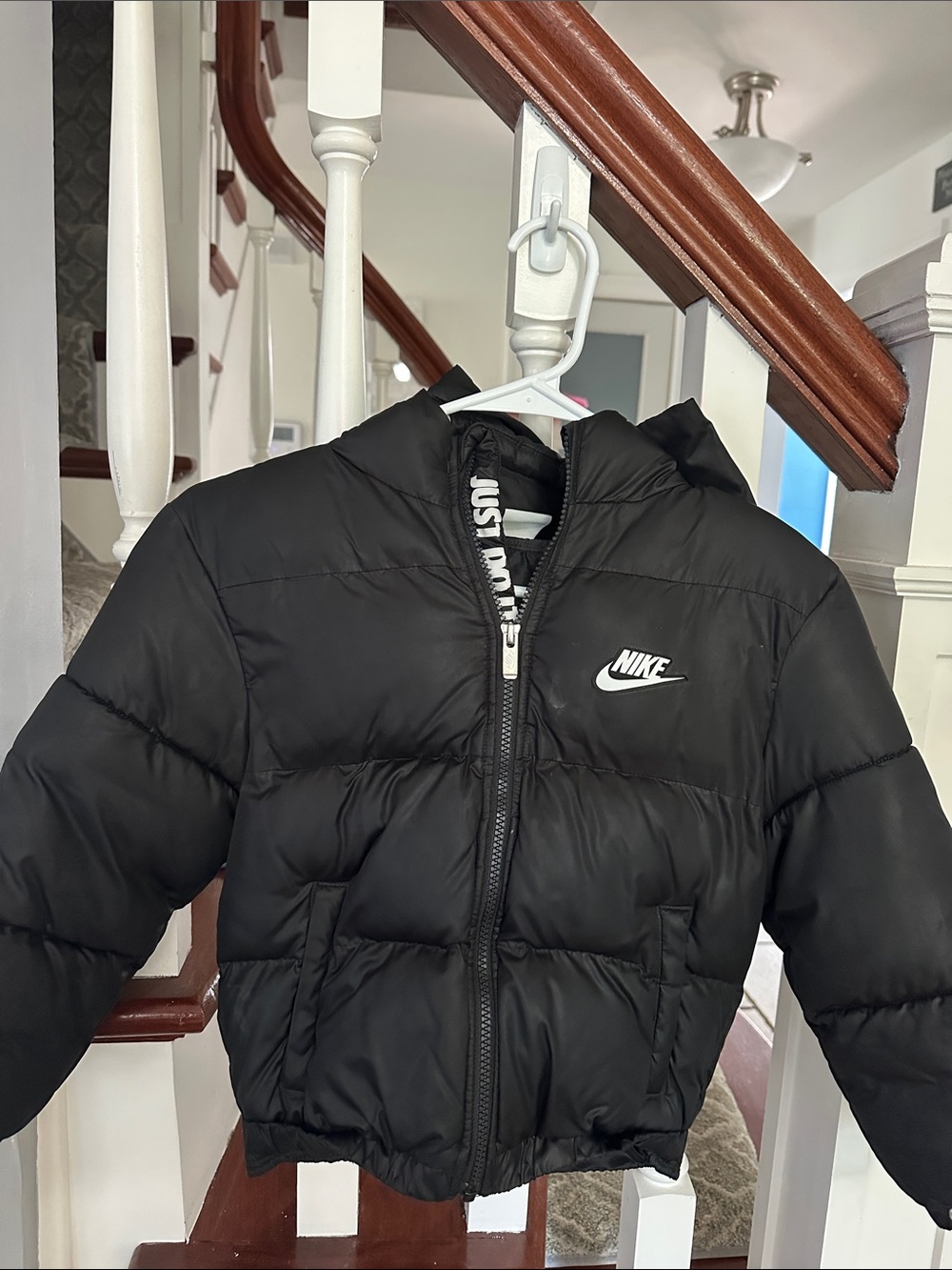 Nike Black Quilted Puffer Jacket with Hood